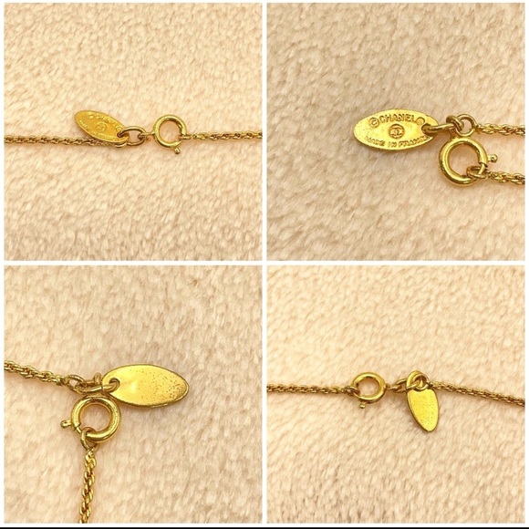 Auth Chanel Rhinestone GD Engraved
Necklace W/Box - Picture 11 of 12